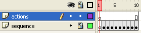 A new layer has just been inserted inside the movie clip.