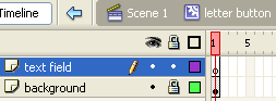 Working with layers inside the movie clip.