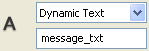 The Instance name of the text field that will contain the welcome message.