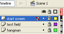 The three layers on the main scene.