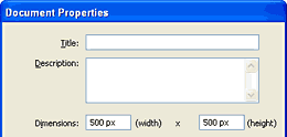 Changing the dimensions of a Flash document.