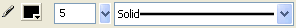 Selecting the options for the Pencil tool.