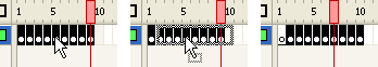 Moving multiple keyframes.