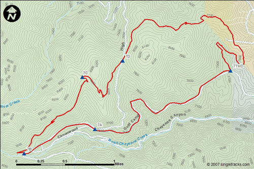 Mounatin biking trail